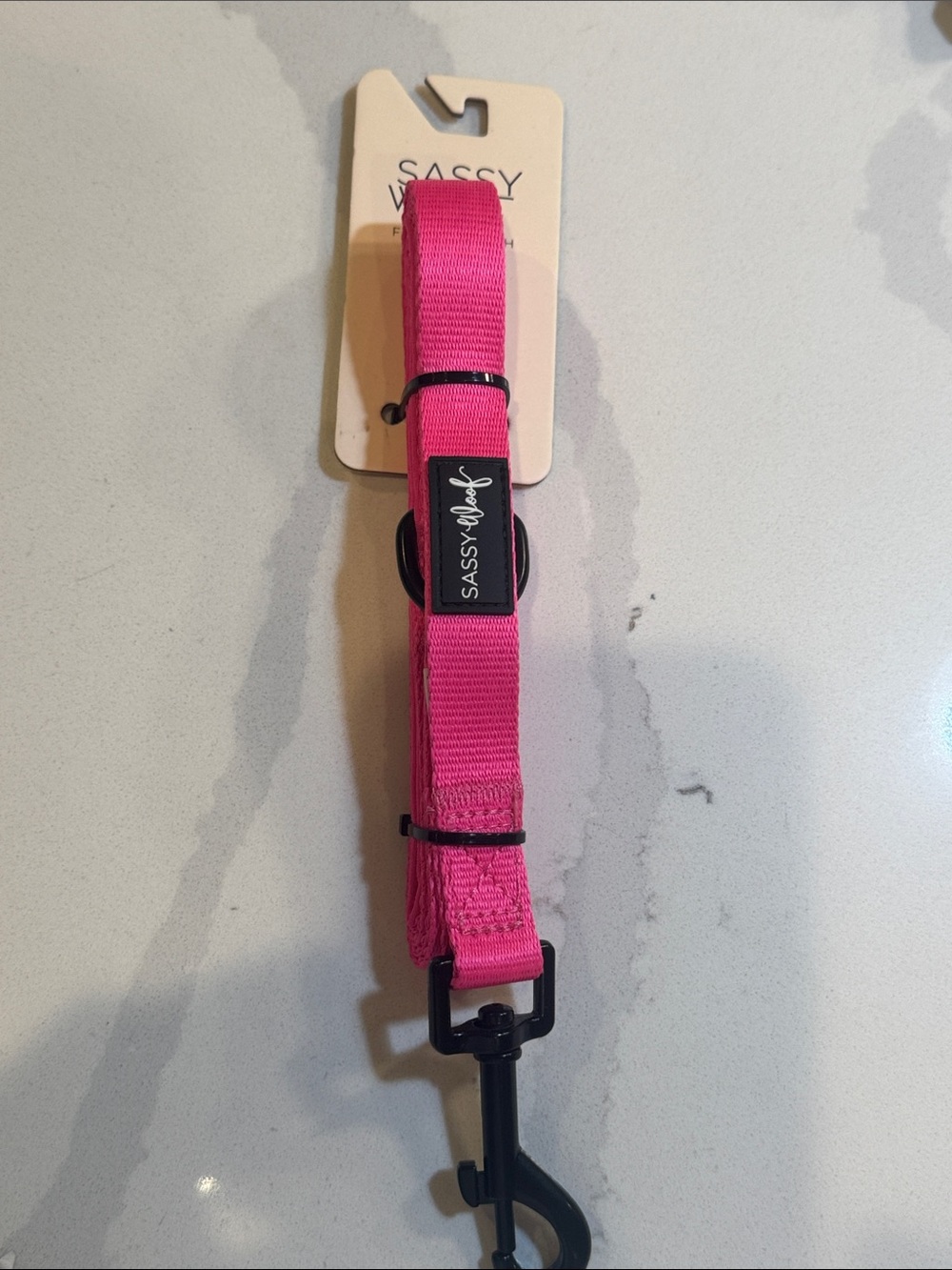 Sassy Woof Pink Dog Leash - Bright Pink